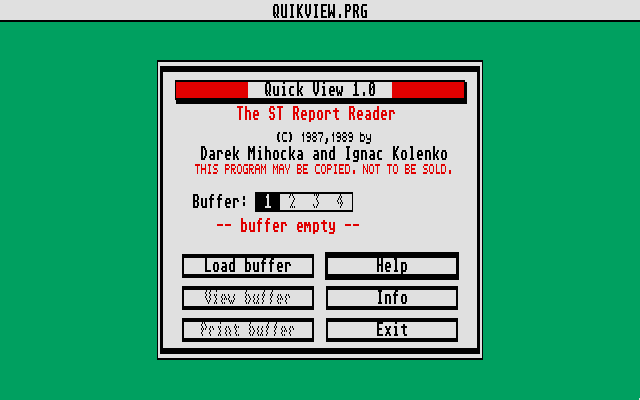 Quick View atari screenshot
